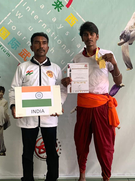 Mr. Vimalnath Pandian (Automobile Engg Stdnt) won Gold Medal in Silambam (Martial Arts) at 5th Malaysia International Wushu
                                            Tournament, Titiwangsa, Kuala Lumpur, on 11 Aug 2019 